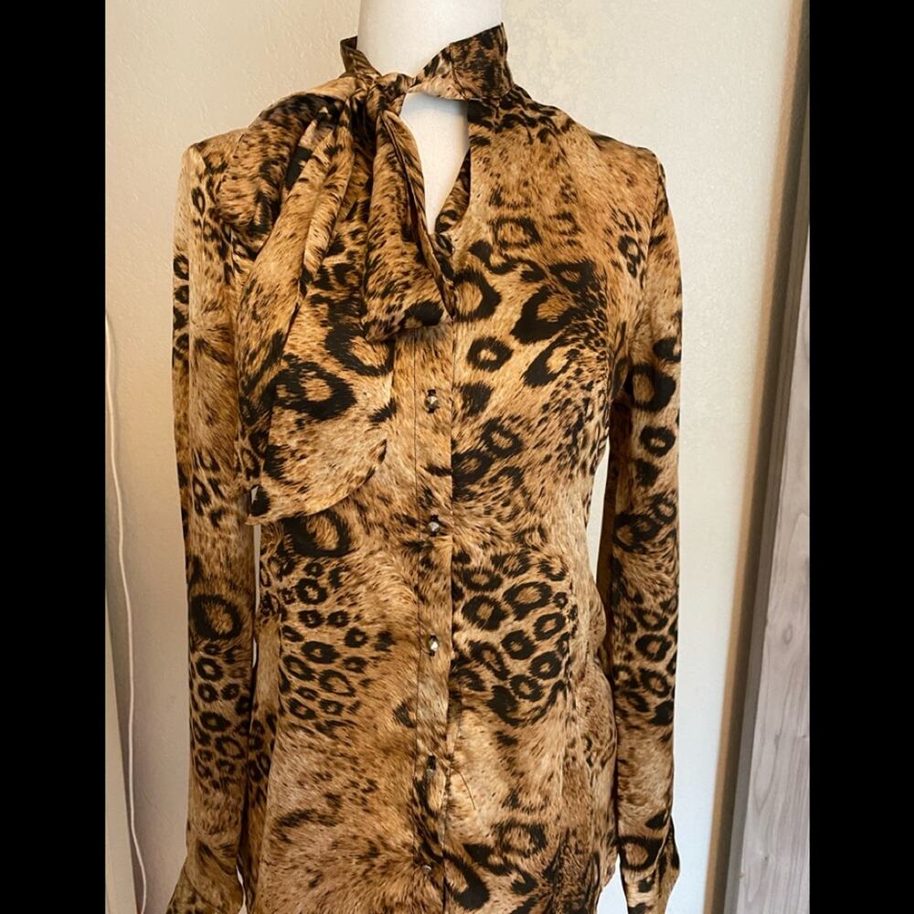 Zara animal print blouse